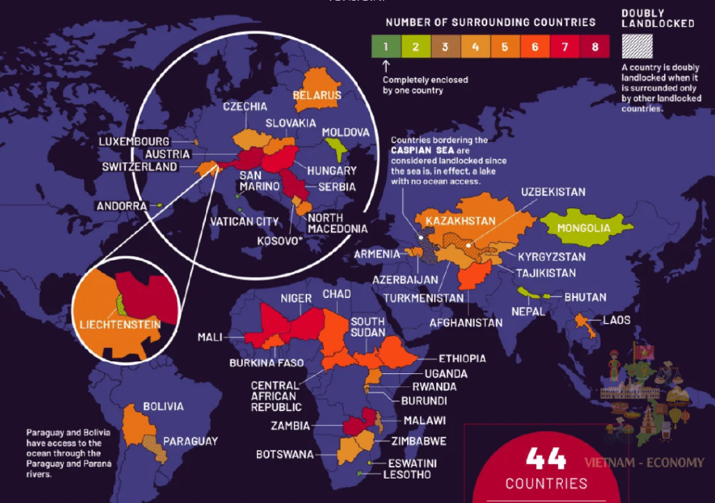 NHỮNG QUỐC GIA KHÔNG GIÁP BIỂN