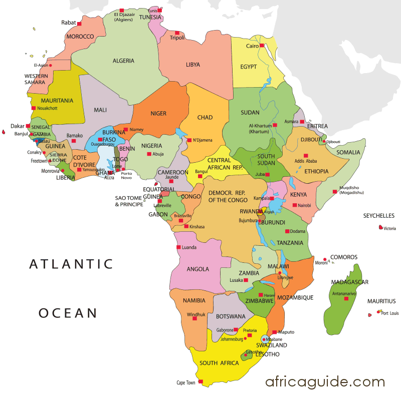 Bản đồ các quốc gia Châu Phi